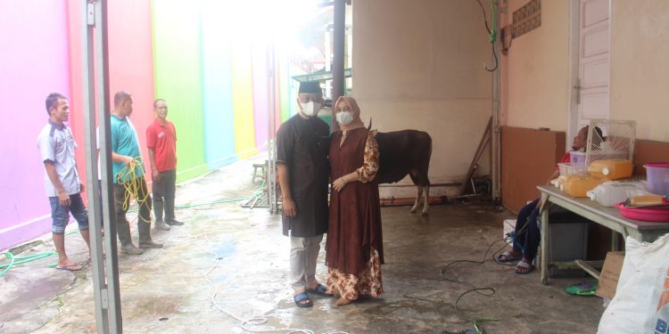 RAYAKAN IDUL ADHA 1443 H, USAI SHOLAT IED, PETUGAS LAPAS POTONG HEWAN QURBAN